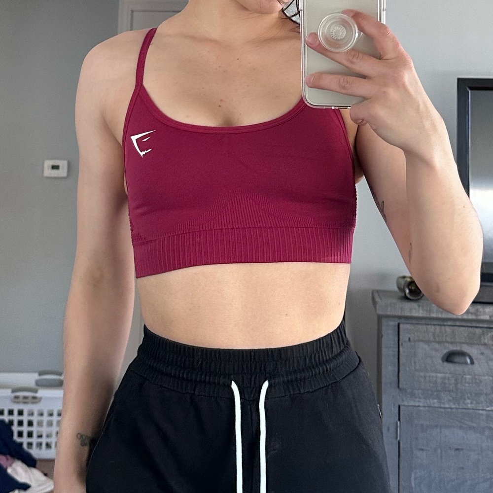 Gymshark red sports bra size XS